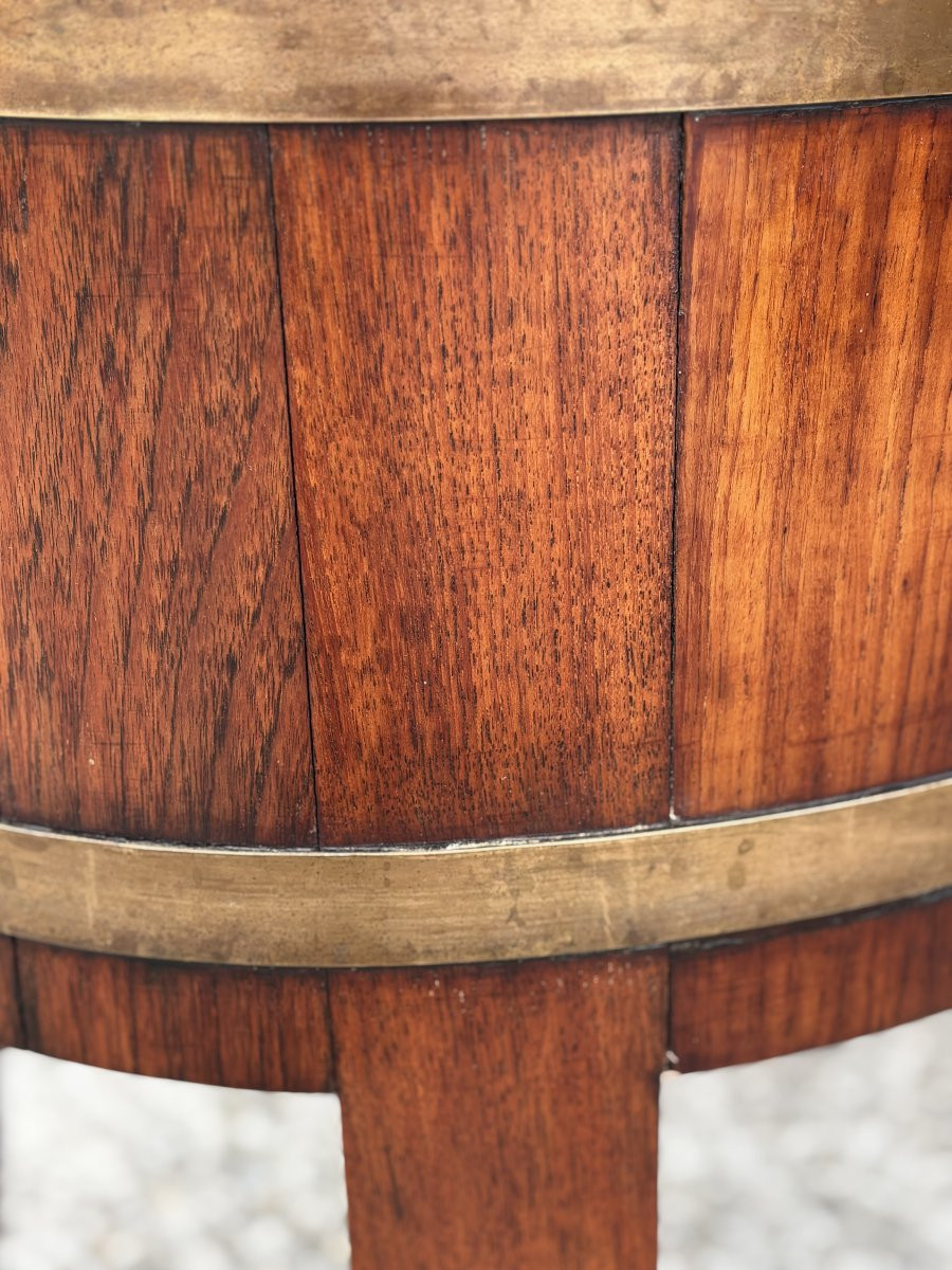 18th Century George III Period Walnut Brass-bound Wine Cooler-photo-2