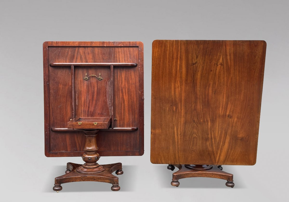 Impressionnante 19ème Siècle, Table à Manger en Acajou d'Époque Guillaume IV -photo-3