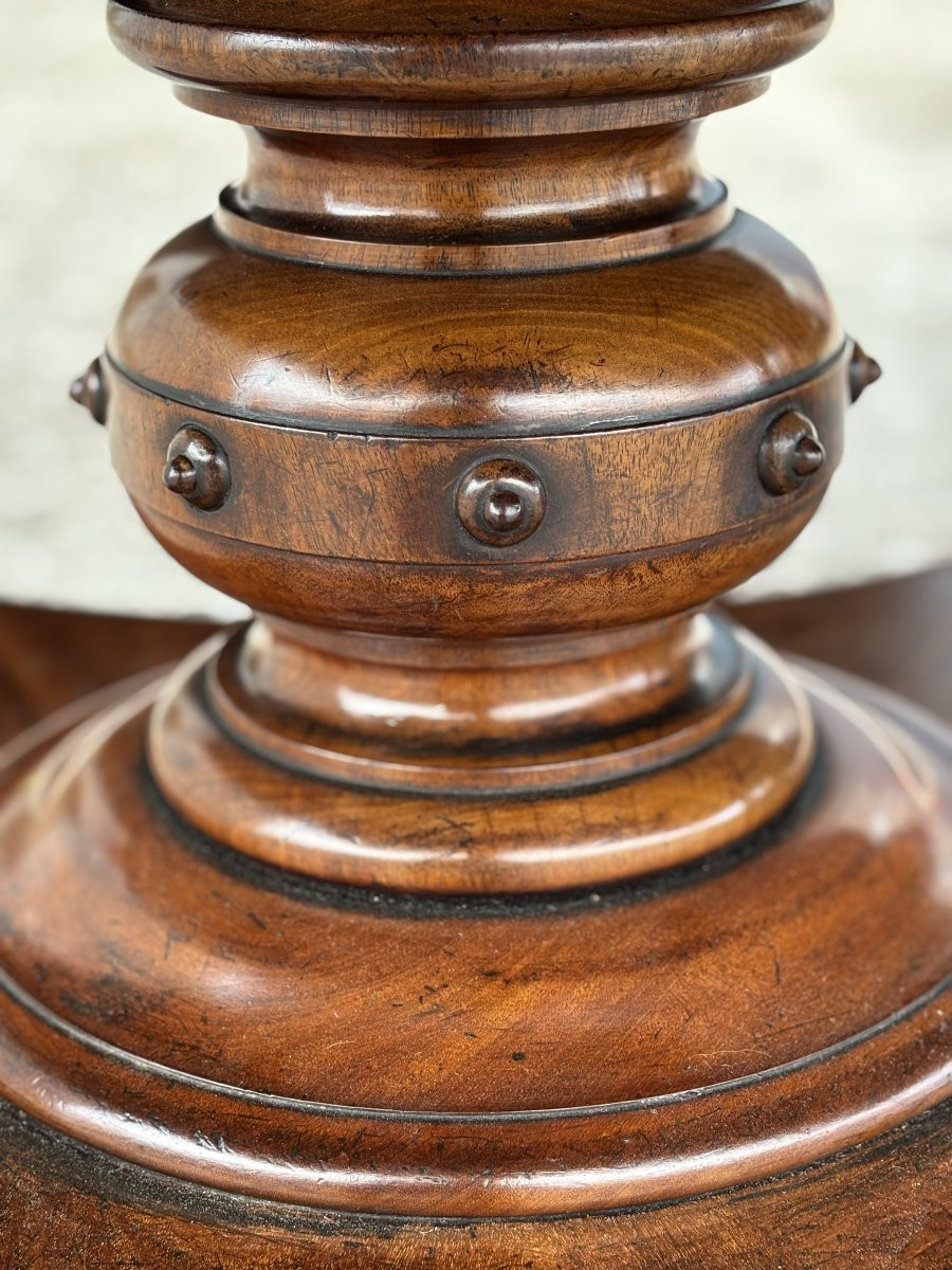 Impressionnante 19ème Siècle, Table à Manger en Acajou d'Époque Guillaume IV -photo-8