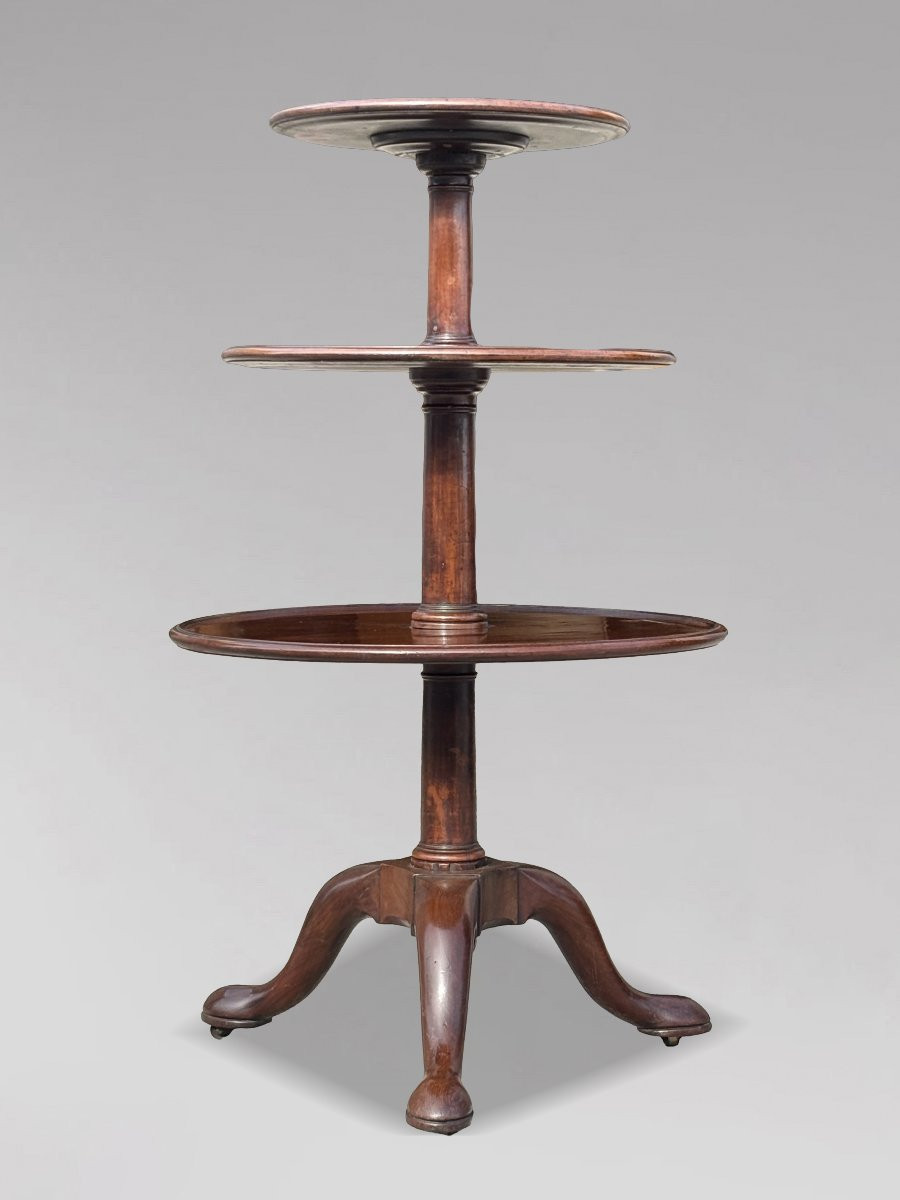 18th Century George III Period Mahogany Dumb Waiter-photo-6