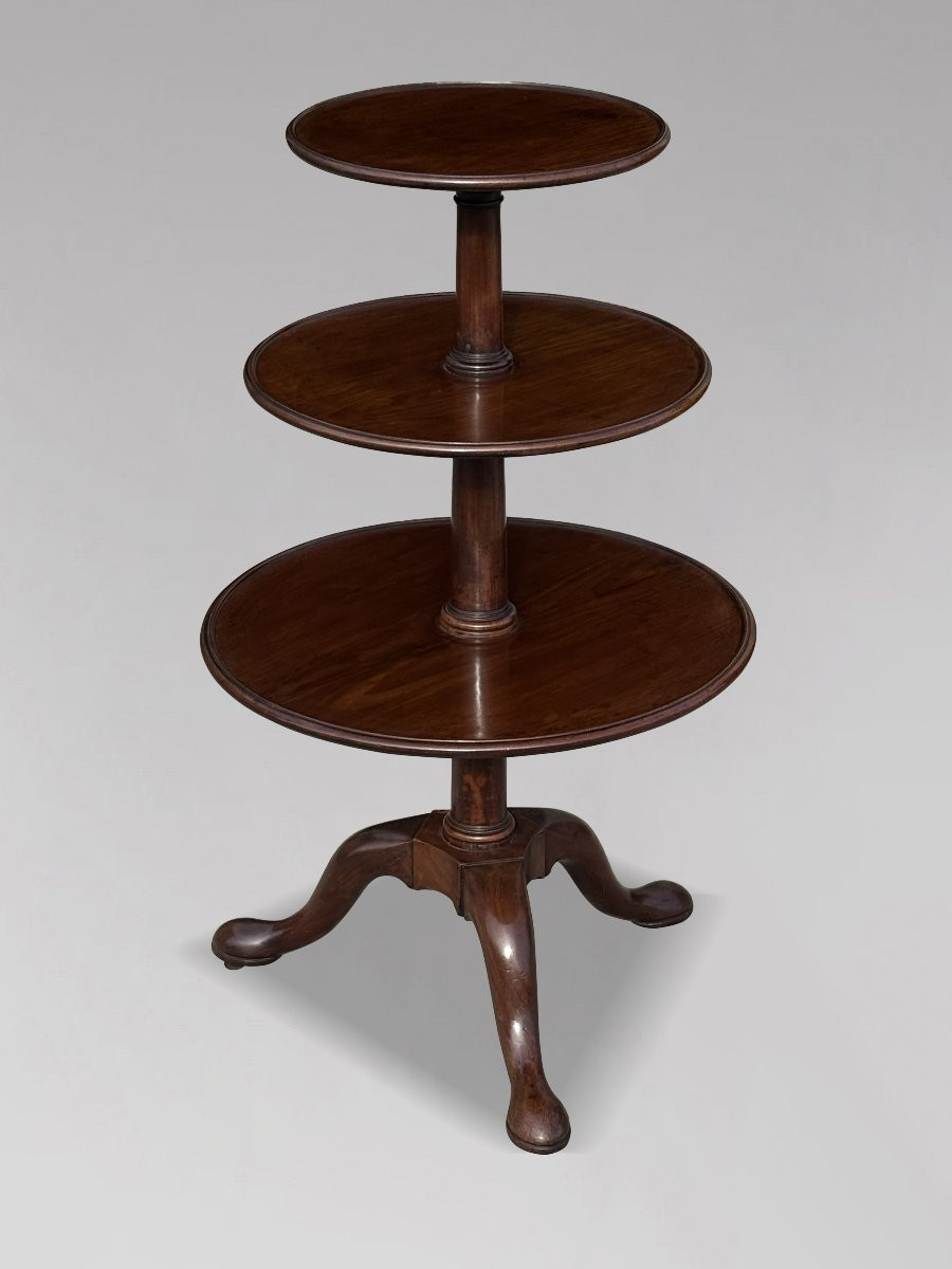 18th Century George III Period Mahogany Dumb Waiter-photo-7