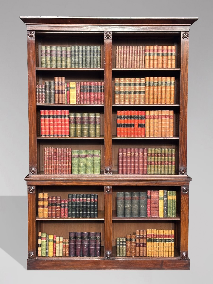 19th Century William IV Period Mahogany Open Library Bookcase
