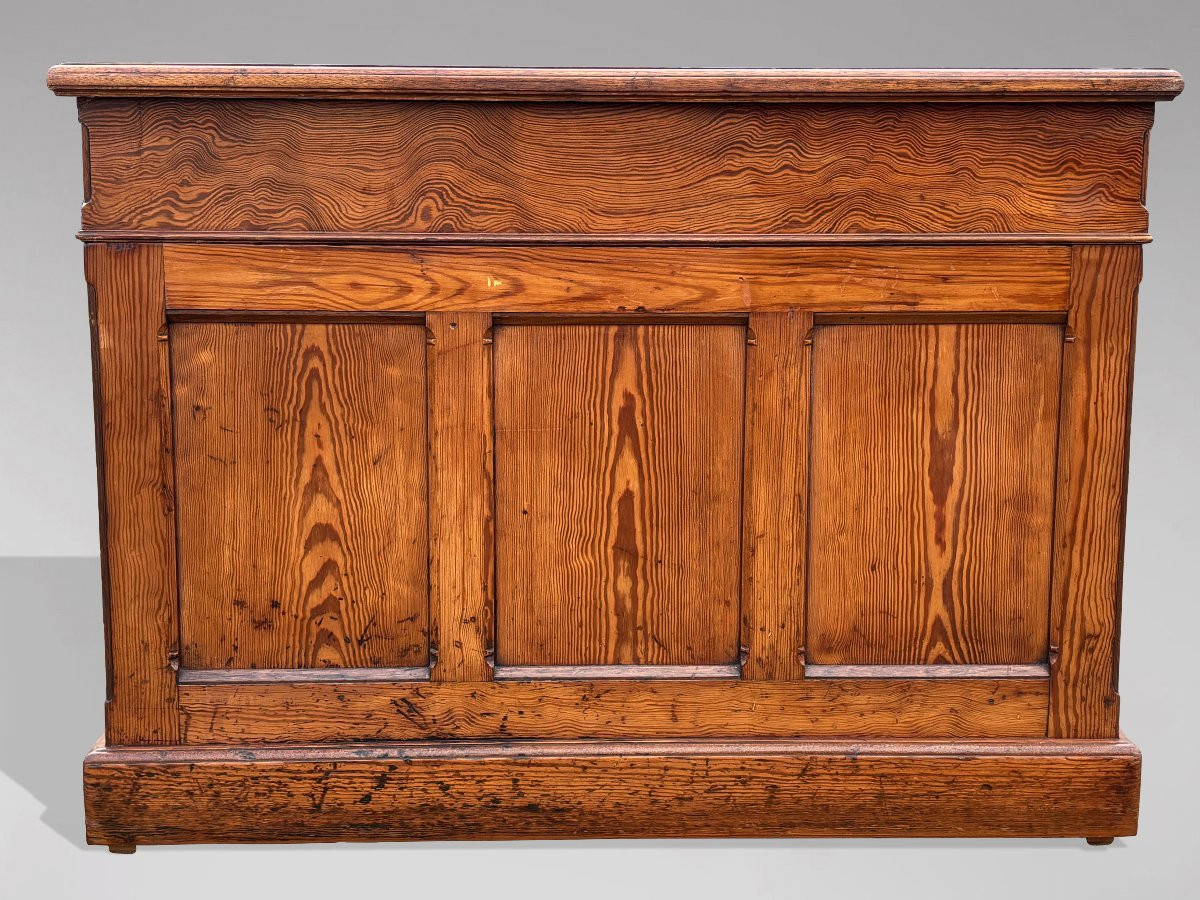 19th Century Pitch Pine Partners Desk-photo-4