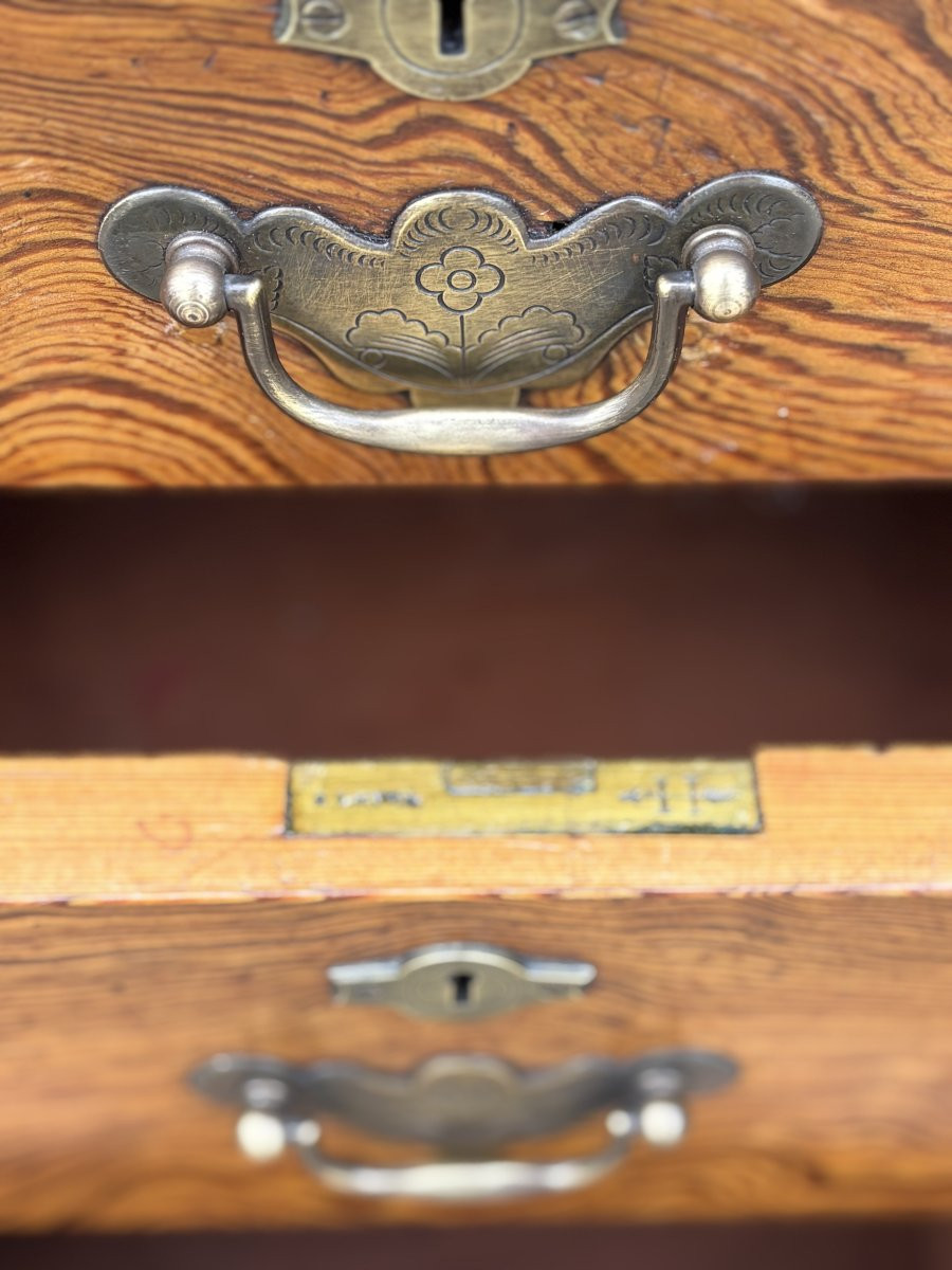 19th Century Pitch Pine Partners Desk-photo-3