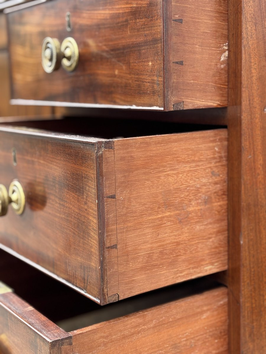 18th Century George III Period Mahogany Low Gentleman's Press Cupboard-photo-2