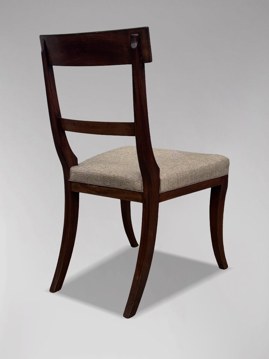 Début XIXᵉ Siècle, Ensemble de 8 Chaises de Salle à Manger en Acajou et Ébène, Époque Régence-photo-4