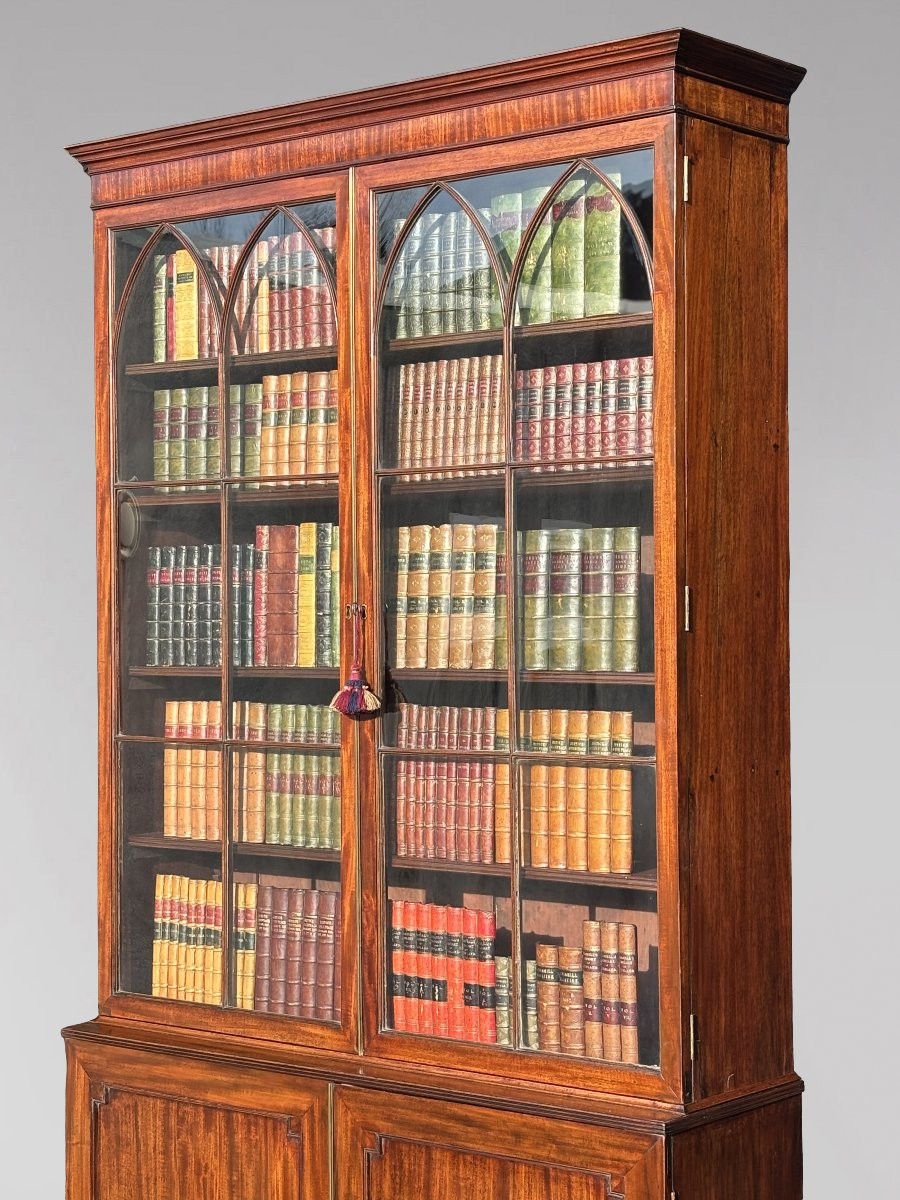 18ème Siècle, Bibliothèque en Acajou, Époque George III-photo-4