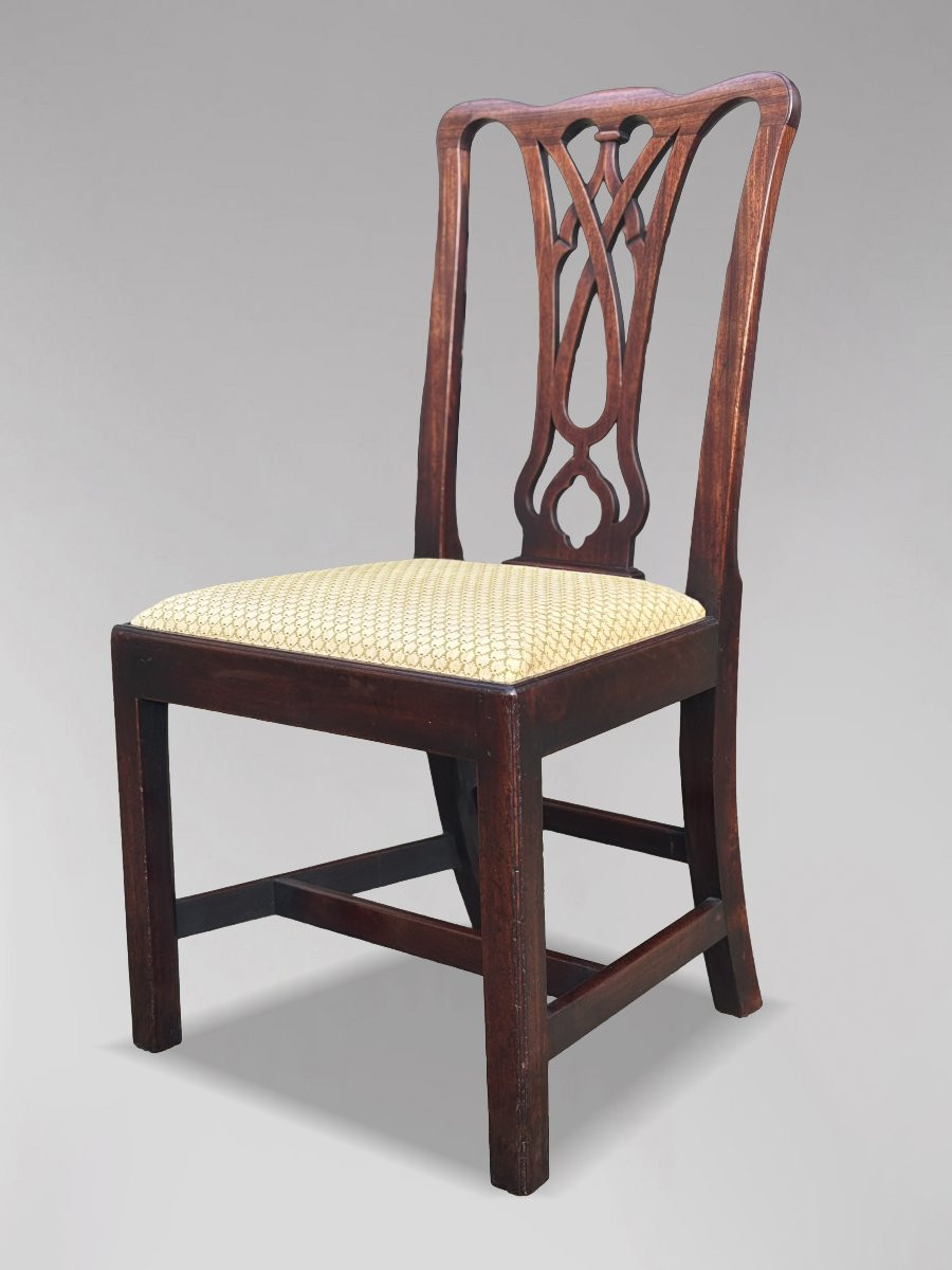 Early 19th Century Set Of 8 George IV Period Mahogany Dining Chairs-photo-2