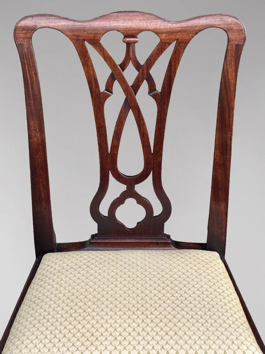 Early 19th Century Set Of 8 George IV Period Mahogany Dining Chairs-photo-3