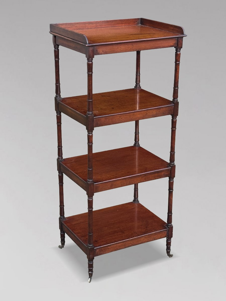 Early 19th Century George IV Period Mahogany Whatnot Music Stand-photo-2