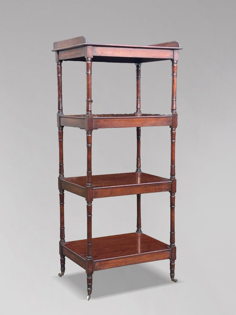 Early 19th Century George IV Period Mahogany Whatnot Music Stand-photo-3