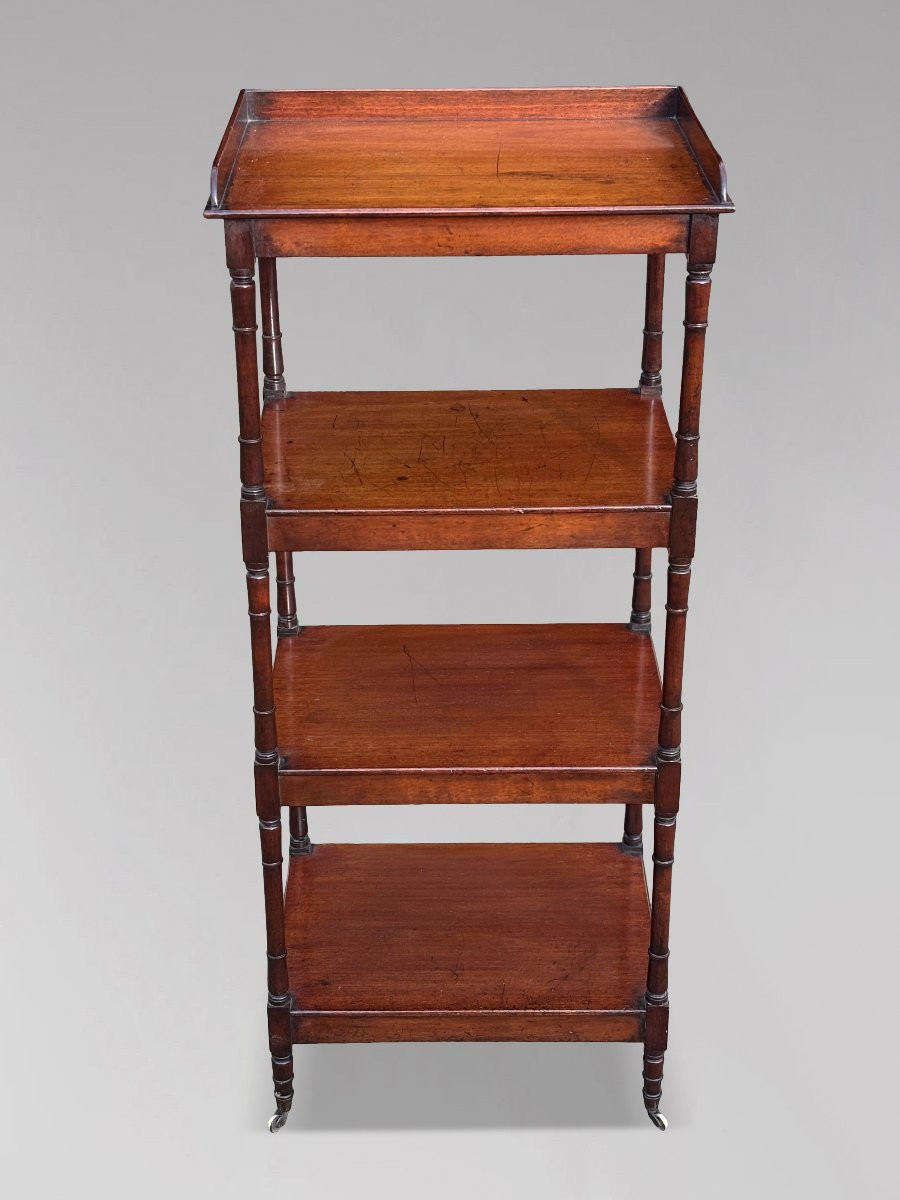 Early 19th Century George IV Period Mahogany Whatnot Music Stand-photo-4