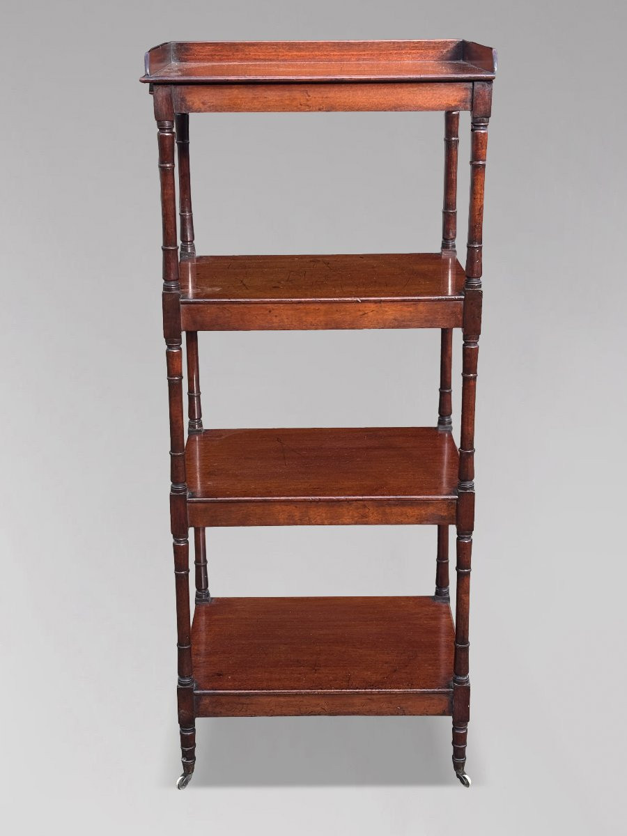 Early 19th Century George IV Period Mahogany Whatnot Music Stand-photo-6