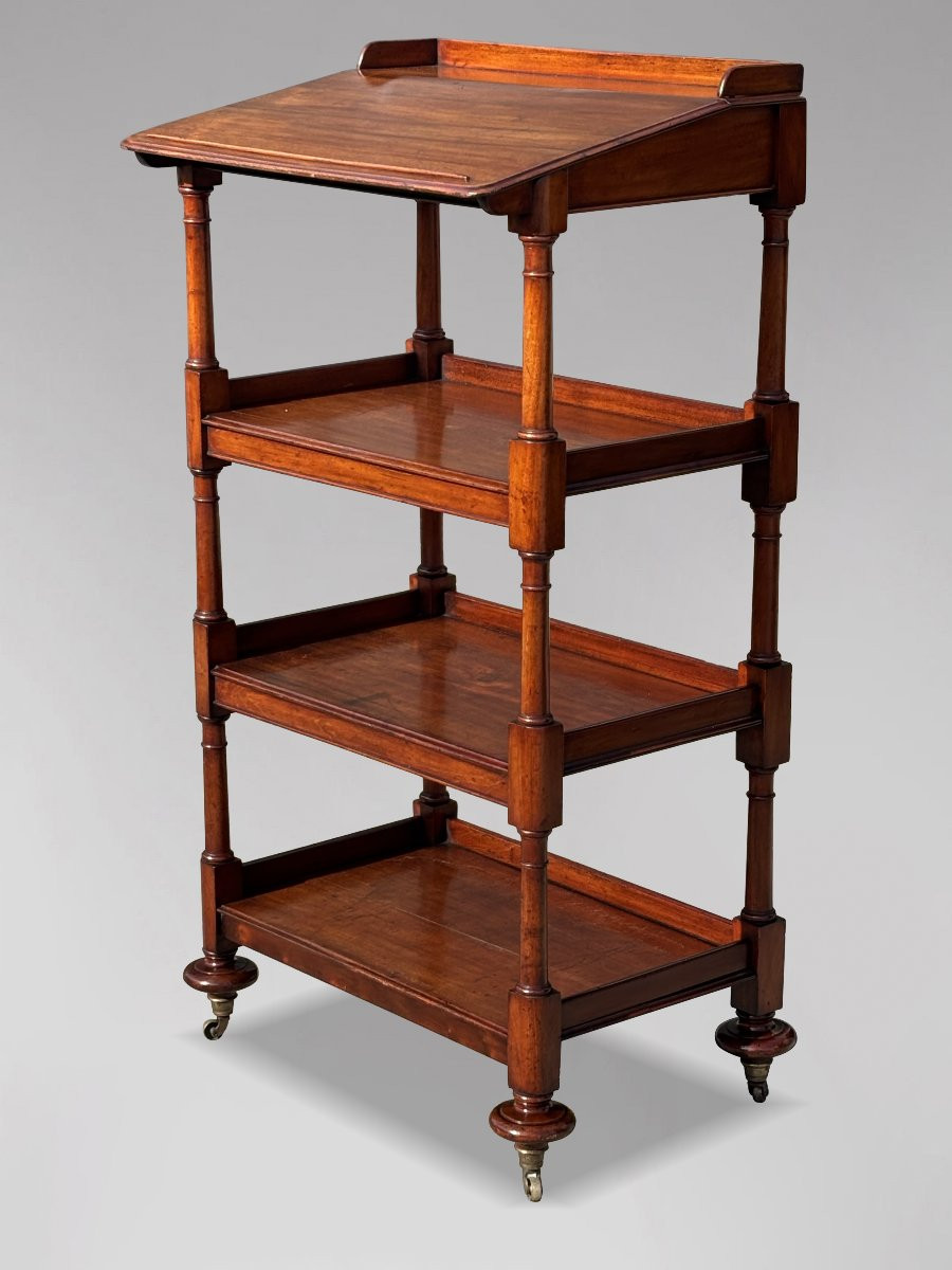 Early 19th Century George IV Period Mahogany Whatnot Shelf-photo-5