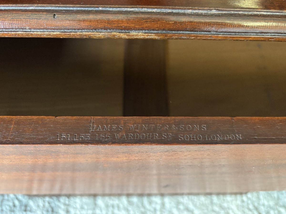 19ème Siècle, Bibliothèque à Trois Portes en Acajou, Époque Victorienne-photo-4