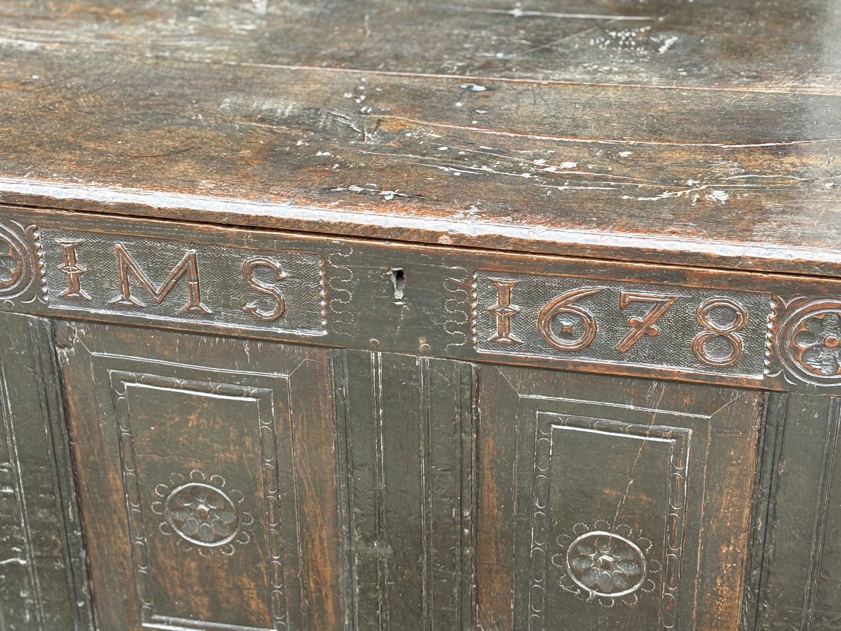 17ème Siècle, Coffre en chêne, Lancashire-photo-4