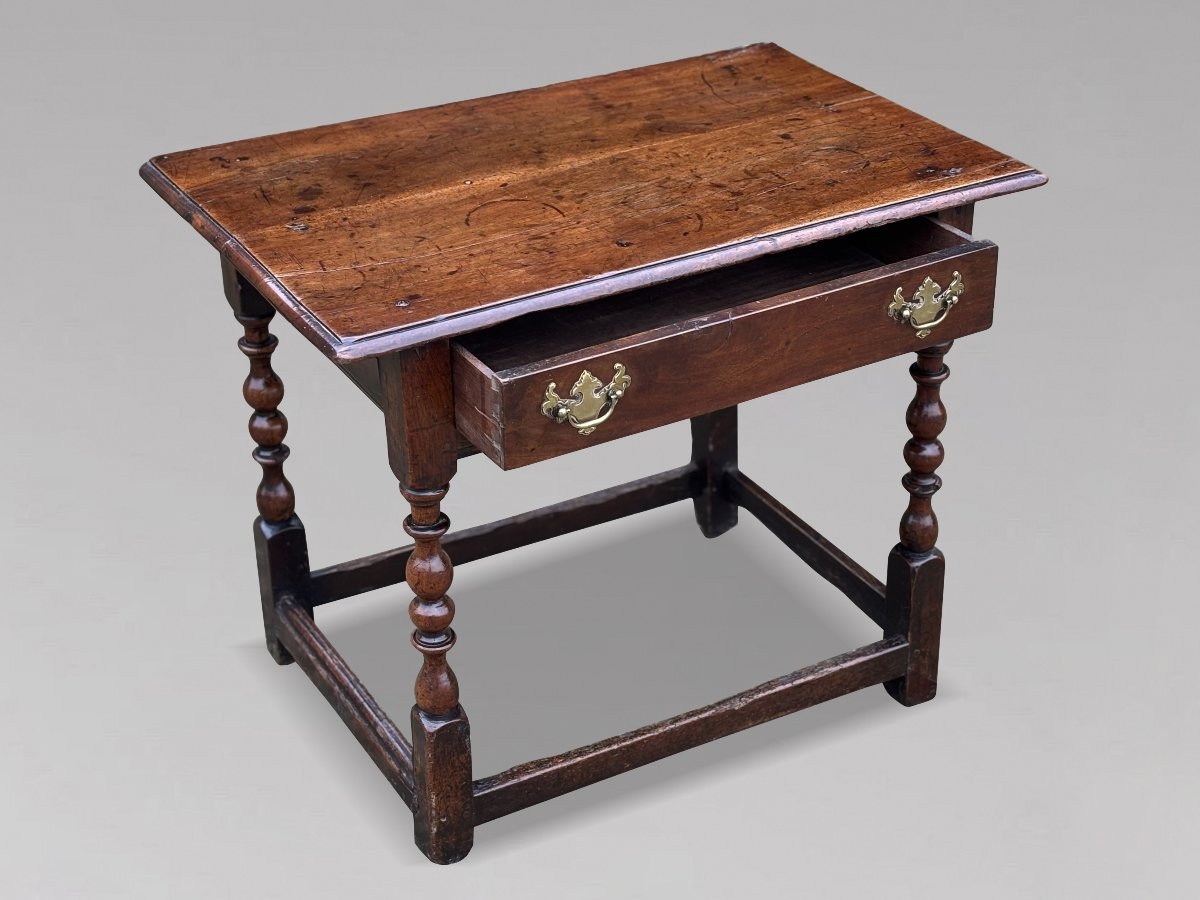 Début 18ème Siècle, Période George I Table en Noyer-photo-1