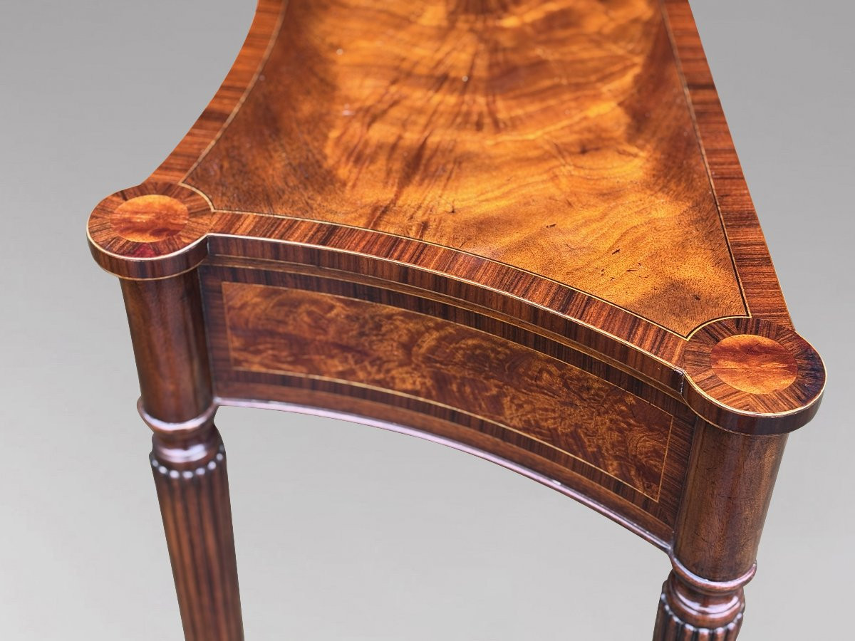 Console en Noyer de Qualité à Incrustations, par Brights of Nettlebed, vers 1980-photo-2