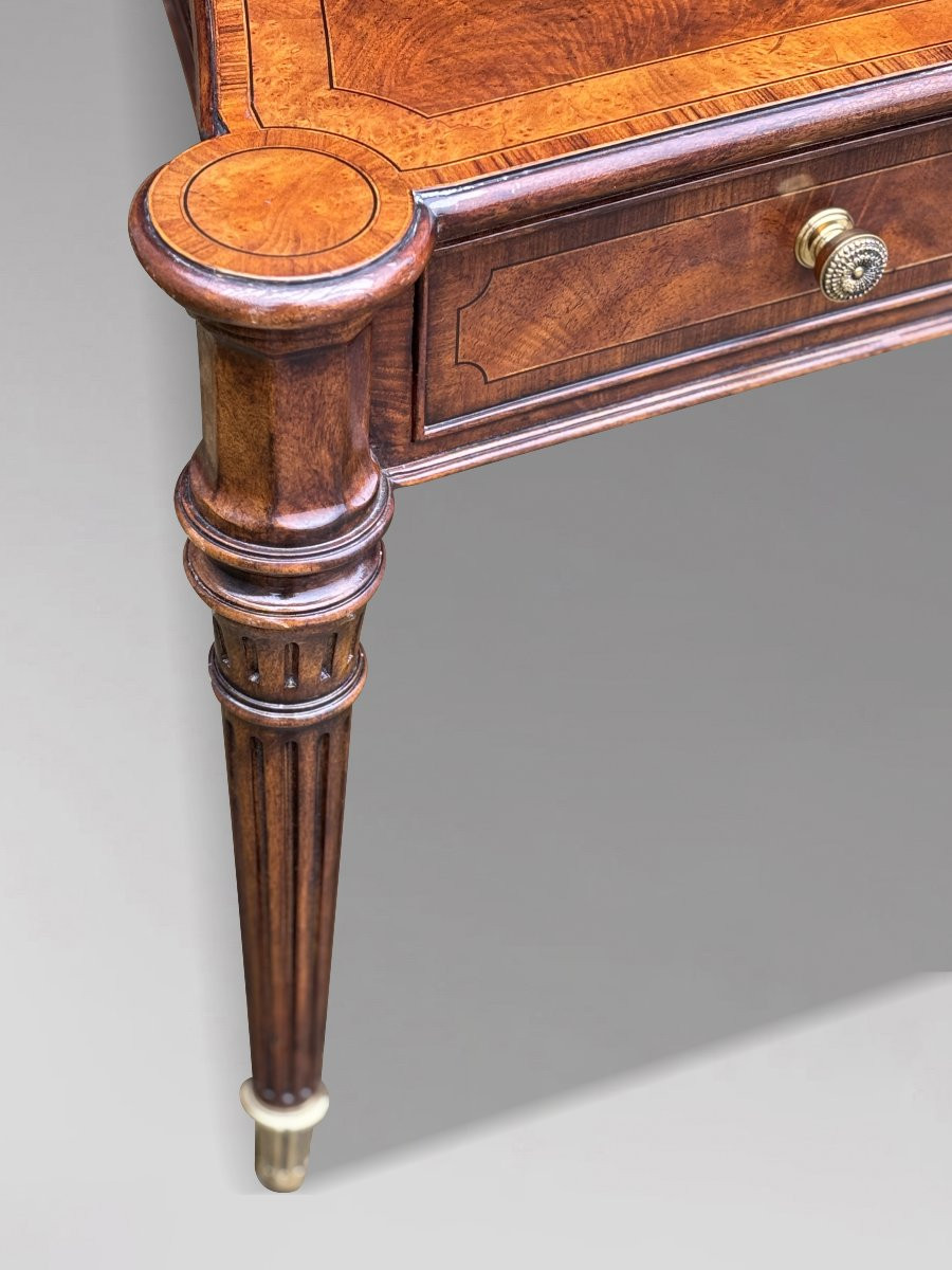 1980's Quality Walnut Inlaid Coffee Table By Brights Of Nettlebed-photo-1