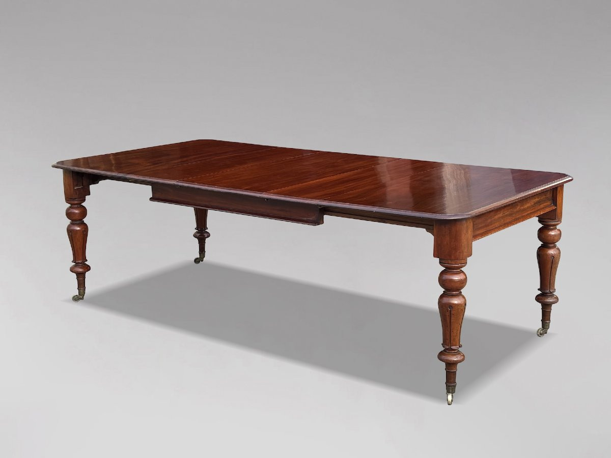 19th Century William IV Period Mahogany Extending Dining Table-photo-4