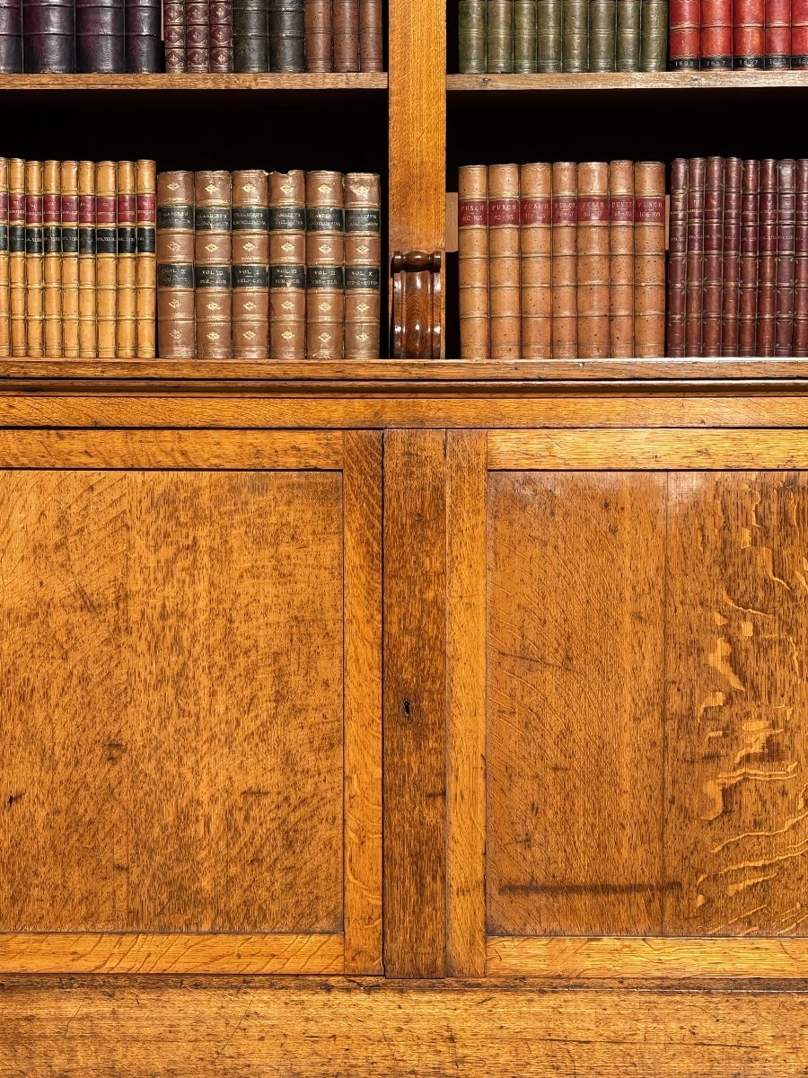 19ème Siècle, Bibliothèque Ouverte Haute en Chêne de la Période Guillaume IV -photo-1