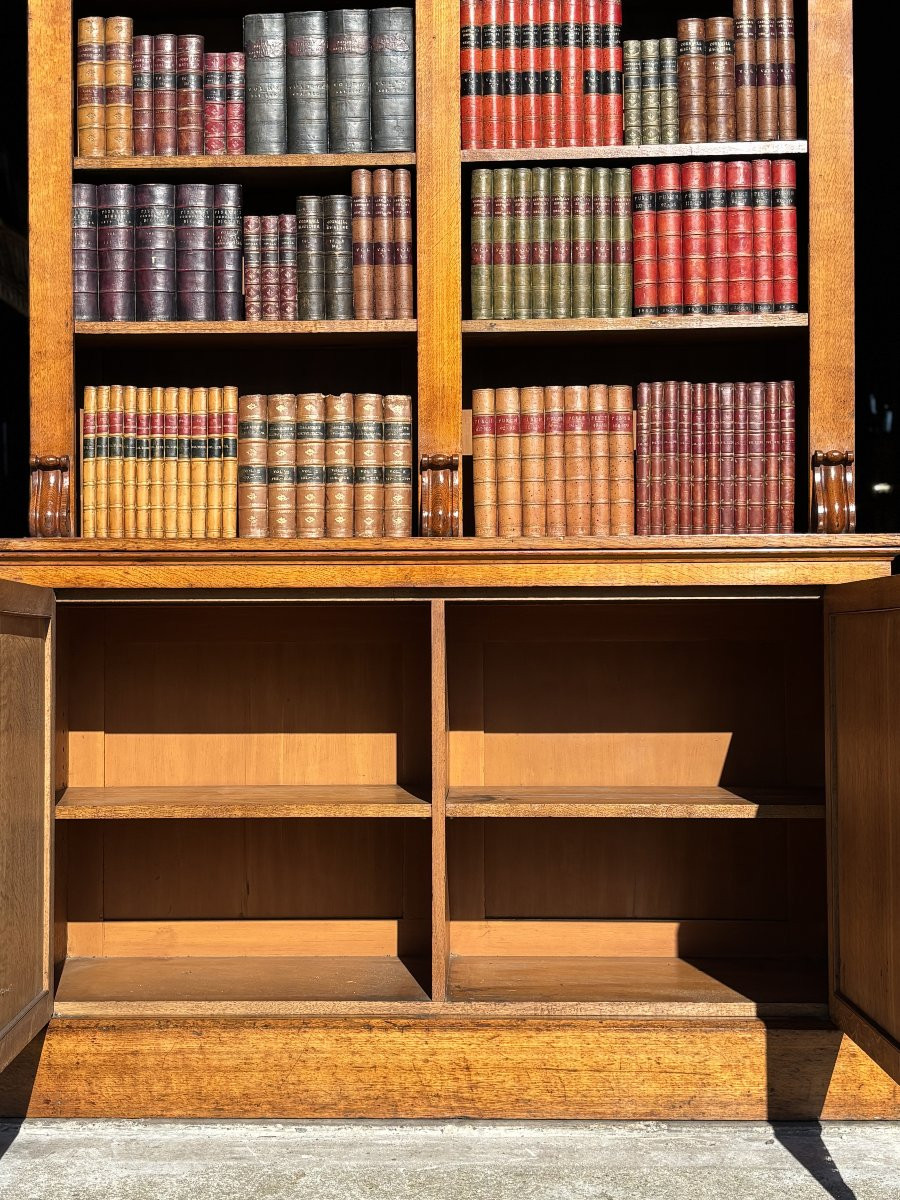 19ème Siècle, Bibliothèque Ouverte Haute en Chêne de la Période Guillaume IV -photo-2