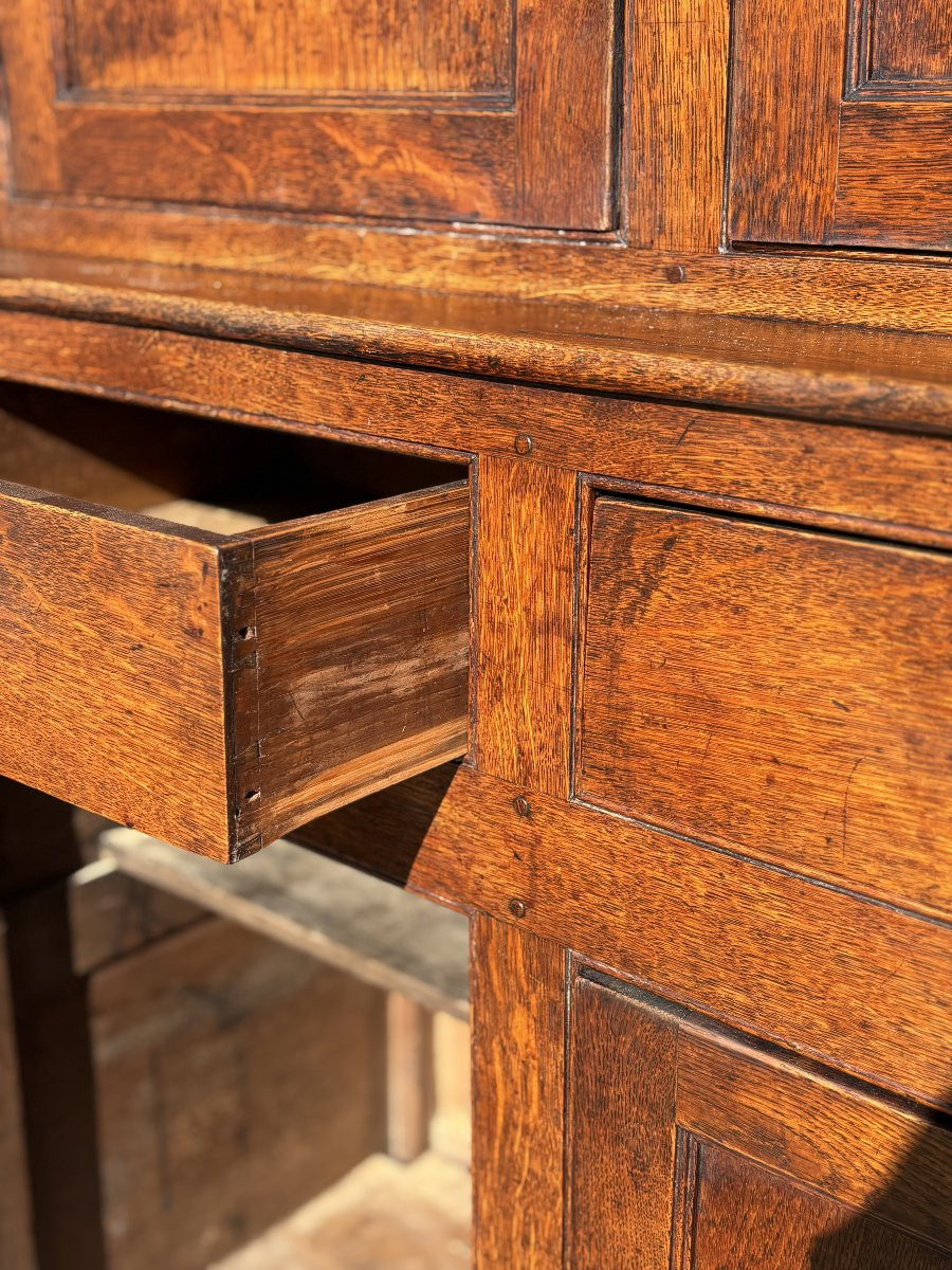18th Century Georgian Oak Court Cupboard-photo-5