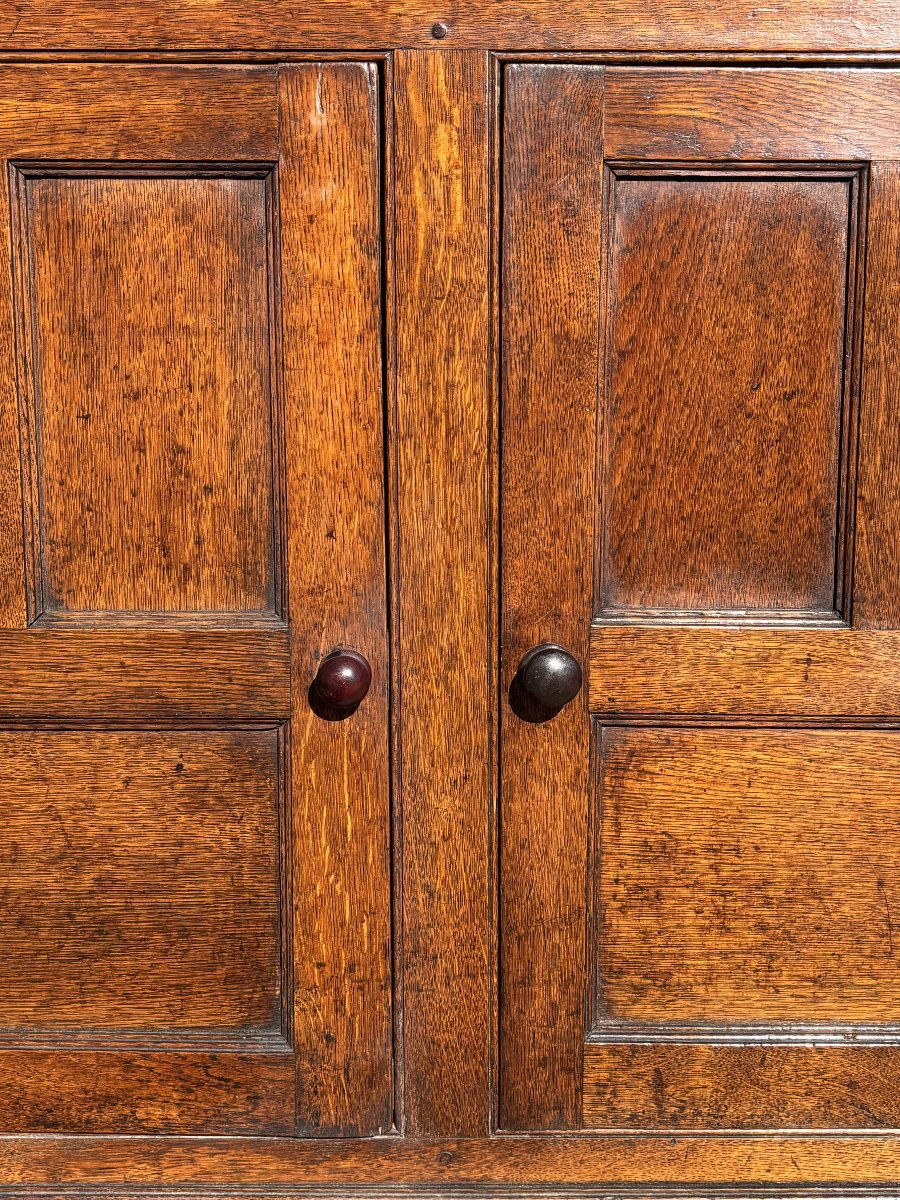 18th Century Georgian Oak Court Cupboard-photo-8