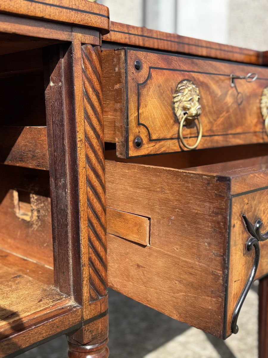 Début 19ème Siècle, Buffet en Acajou à Incrustations d’Ébène, Période George IV-photo-4