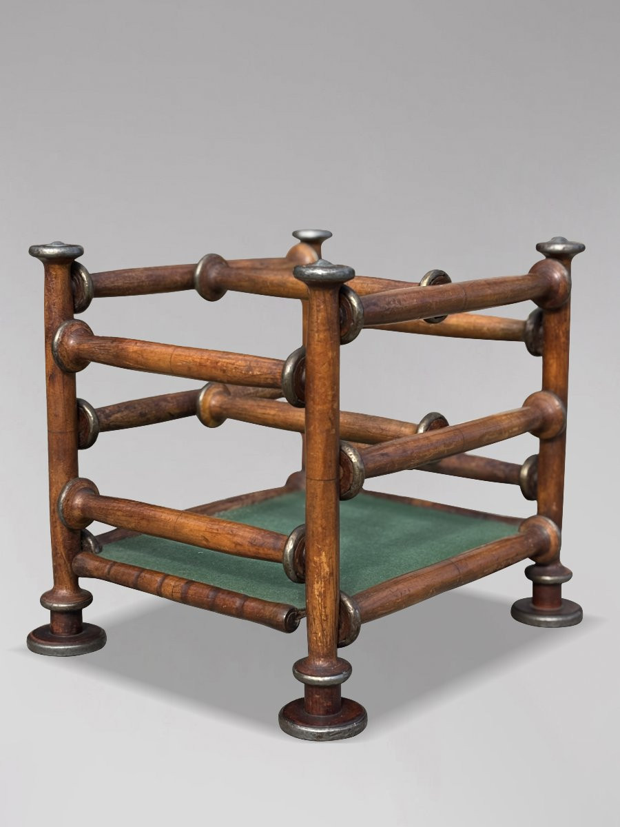 Fin 19ème Siècle, Porte-Revues à Barreaux en Noyer-photo-5