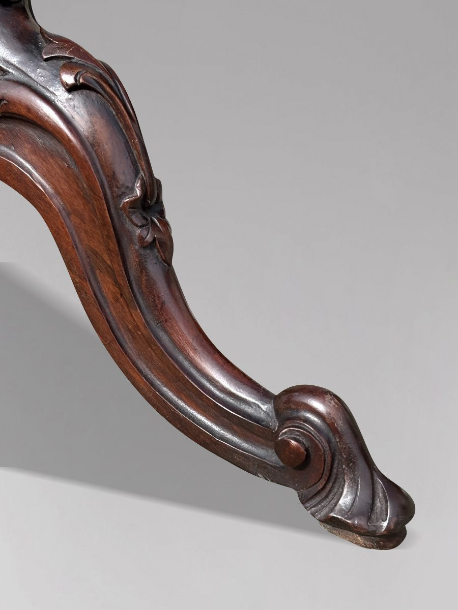 19th Century Victorian Period Walnut Parquetry Tilt-top Table-photo-5