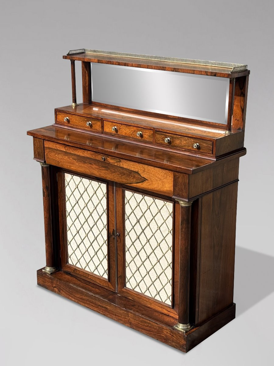 19th Century Regency Period Rosewood Chiffonier-photo-2