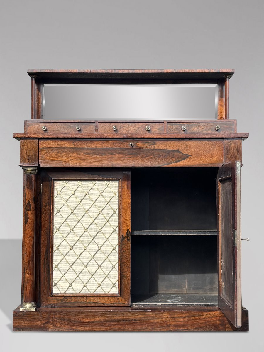 19th Century Regency Period Rosewood Chiffonier-photo-1
