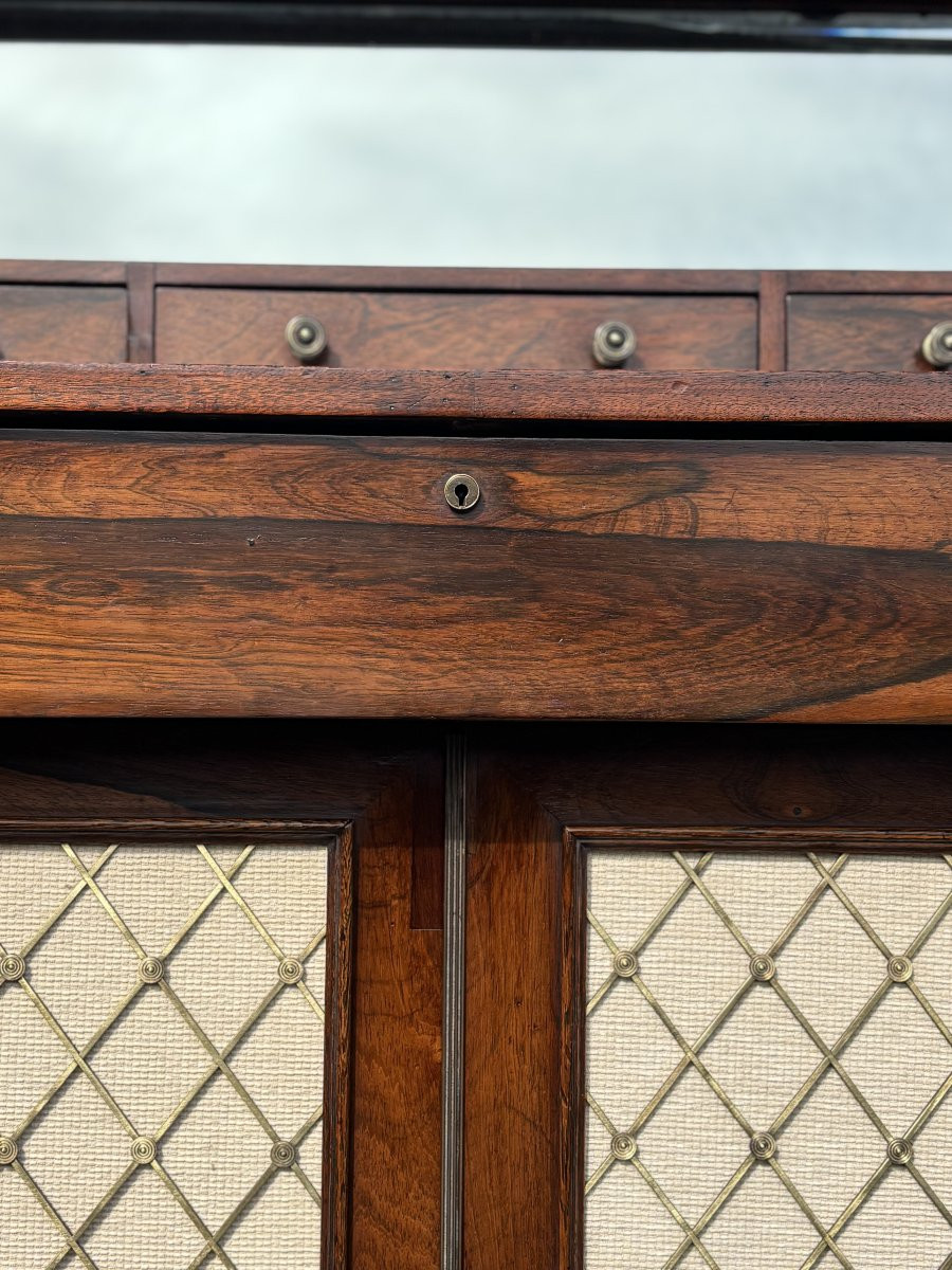 19th Century Regency Period Rosewood Chiffonier-photo-5