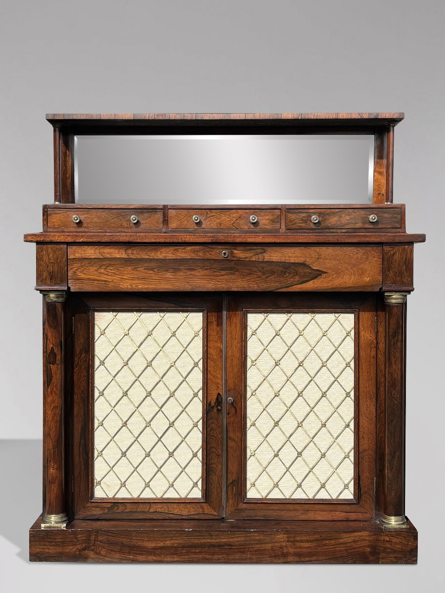 19th Century Regency Period Rosewood Chiffonier-photo-7