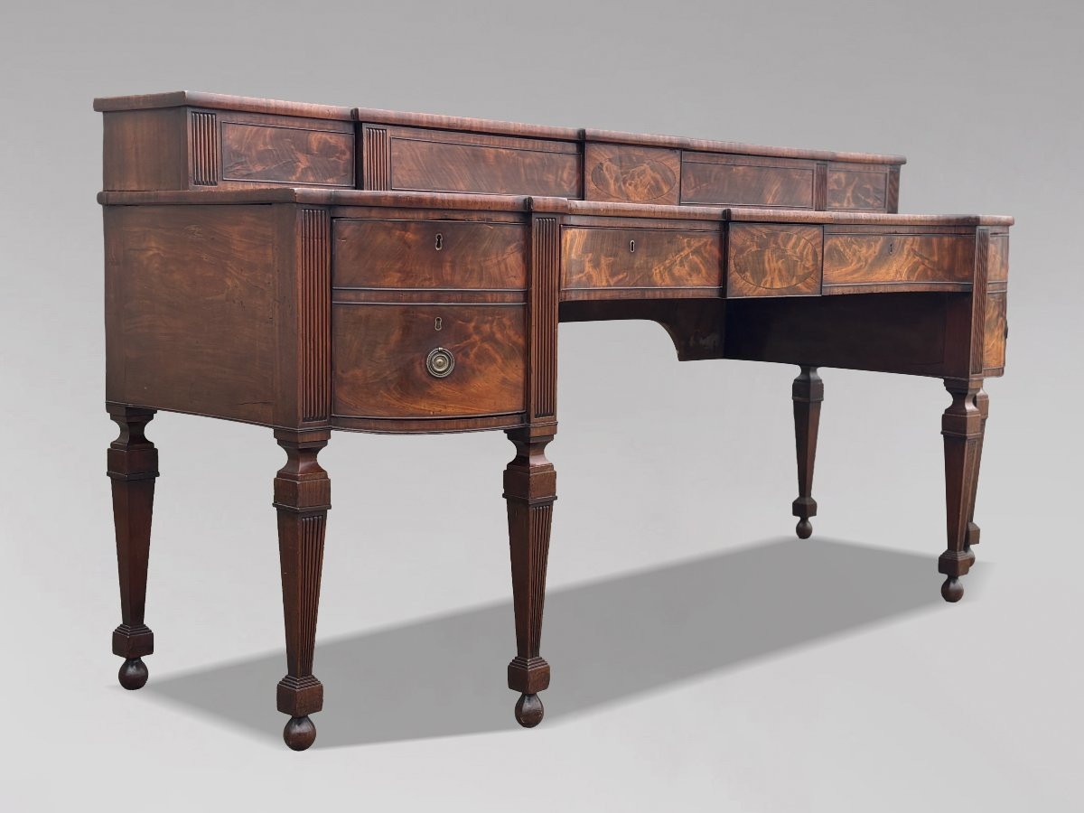 Imposing 18th Century George III Period Mahogany Sideboard-photo-2