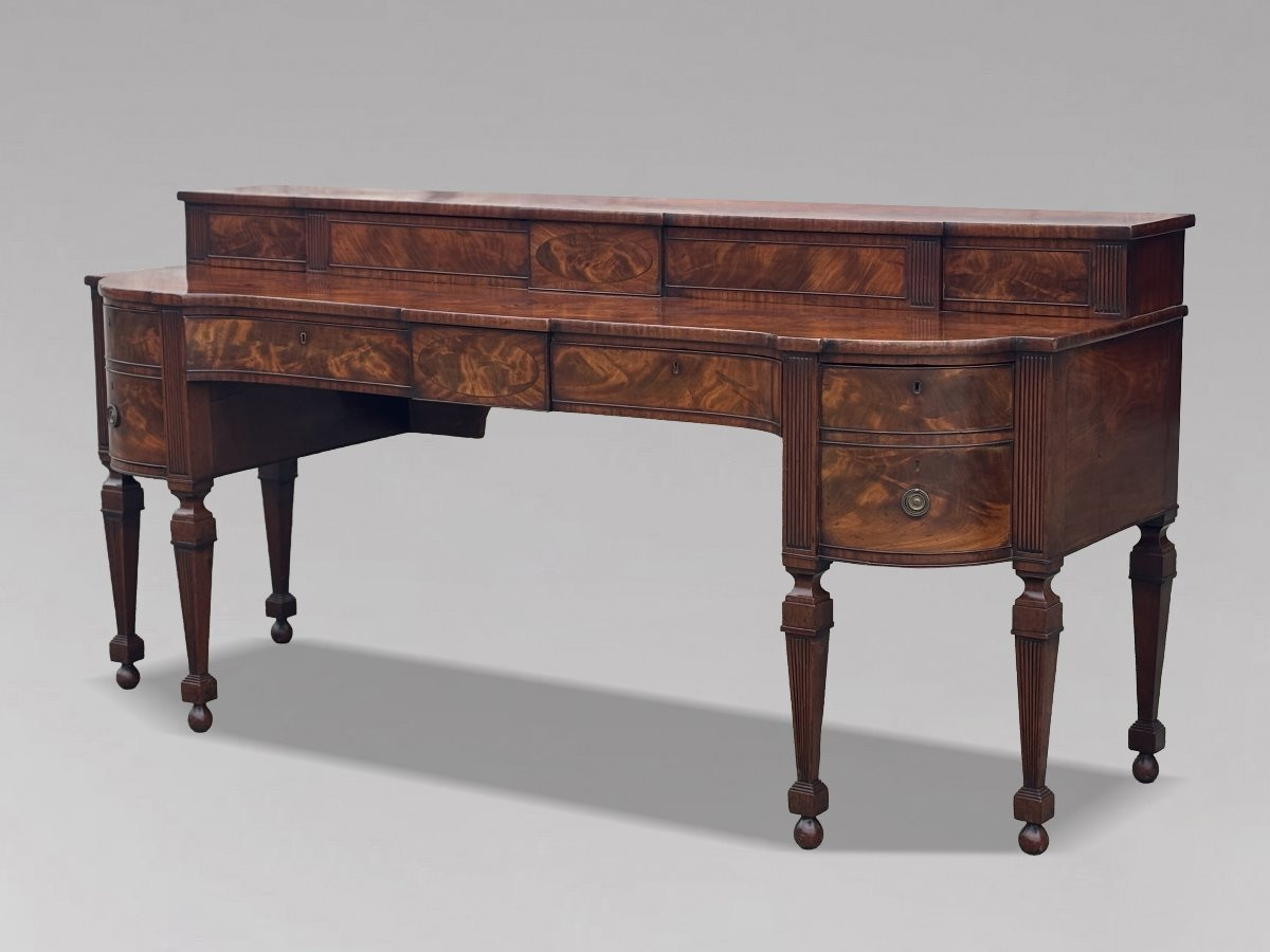 Imposing 18th Century George III Period Mahogany Sideboard-photo-3