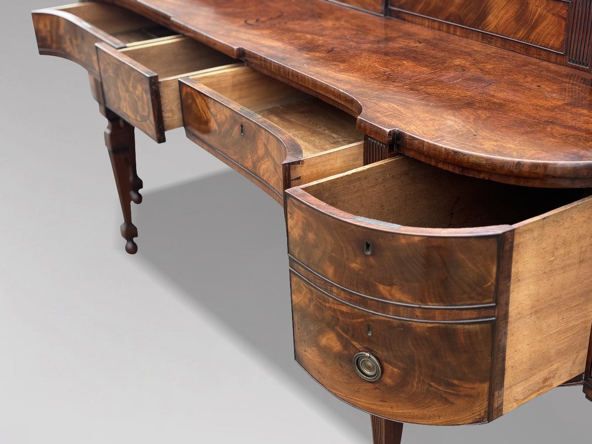 Imposing 18th Century George III Period Mahogany Sideboard-photo-2