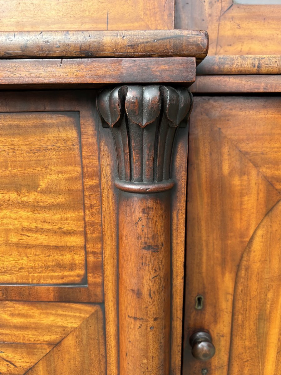 19ème Siècle, Bibliothèque à 4 Portes en Acajou, Période Guillaume IV-photo-3