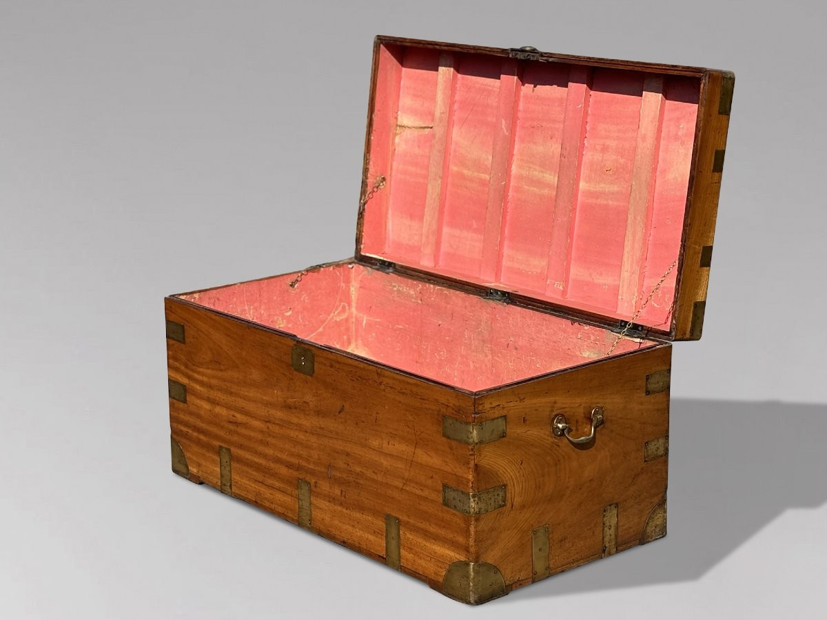 19ème Siècle, Grand Coffre de Voyage  en Camphrier-photo-1