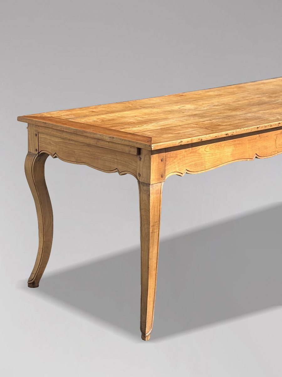 19ème Siècle, Table de Ferme Française en Bois de Fruitier-photo-2