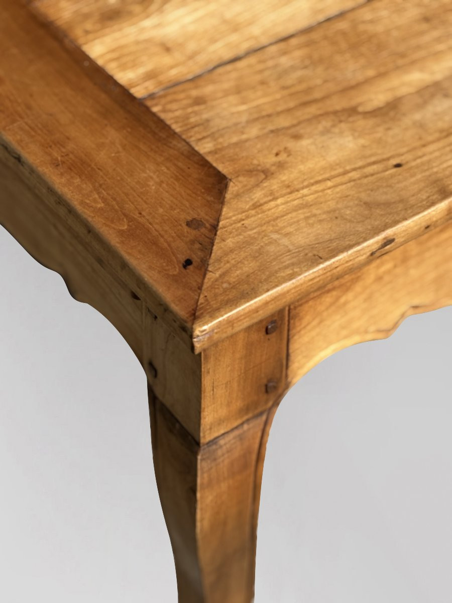19ème Siècle, Table de Ferme Française en Bois de Fruitier-photo-5