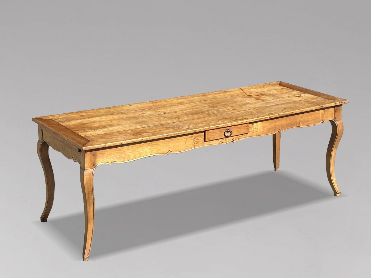 19ème Siècle, Table de Ferme Française en Bois de Fruitier-photo-6