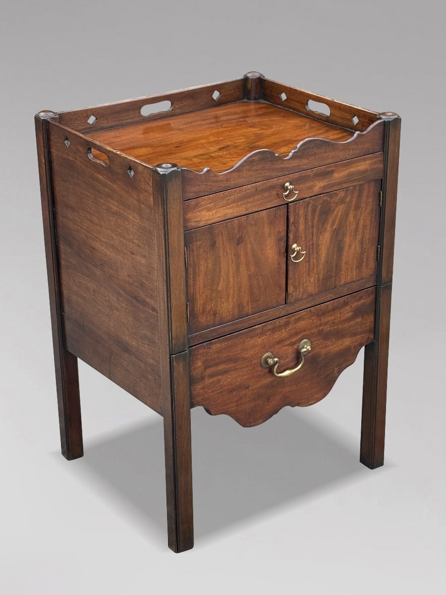 Pair Of 18th Century George III Period Mahogany Bedside Commodes-photo-3