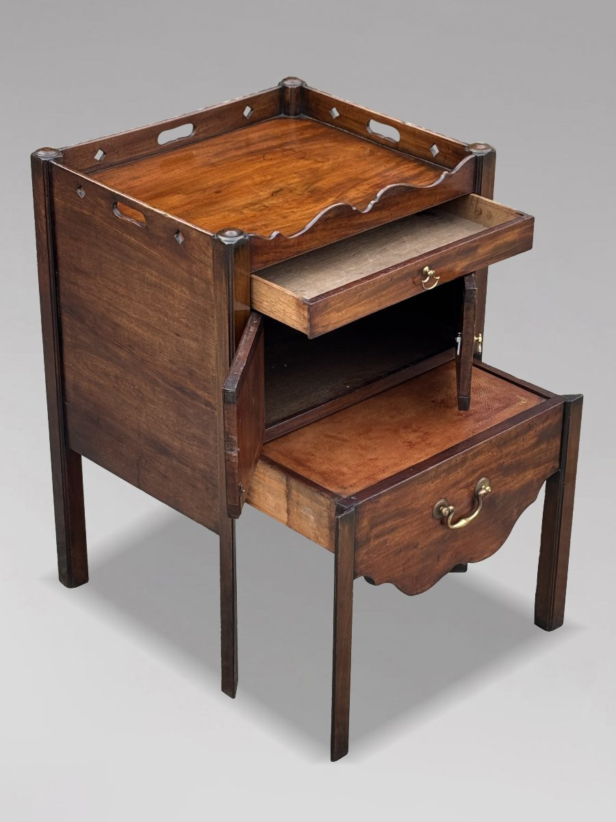 Pair Of 18th Century George III Period Mahogany Bedside Commodes-photo-5