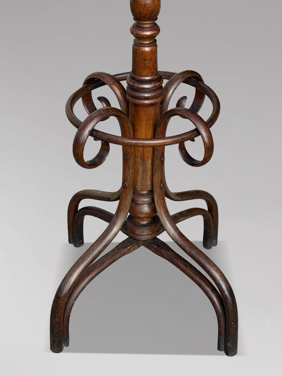 19th Century Bentwood Beech Coat & Hat Stand Labelled Fischel-photo-2