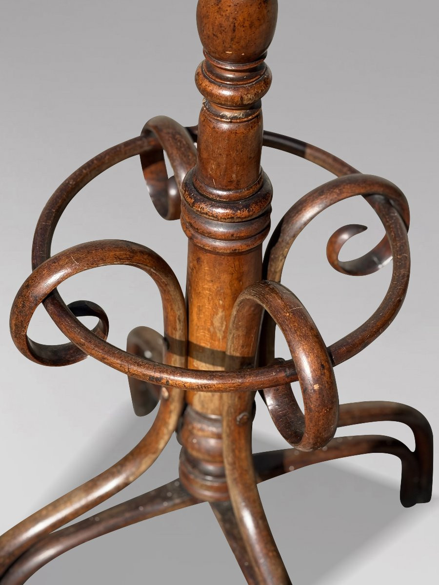 19th Century Bentwood Beech Coat & Hat Stand Labelled Fischel-photo-4