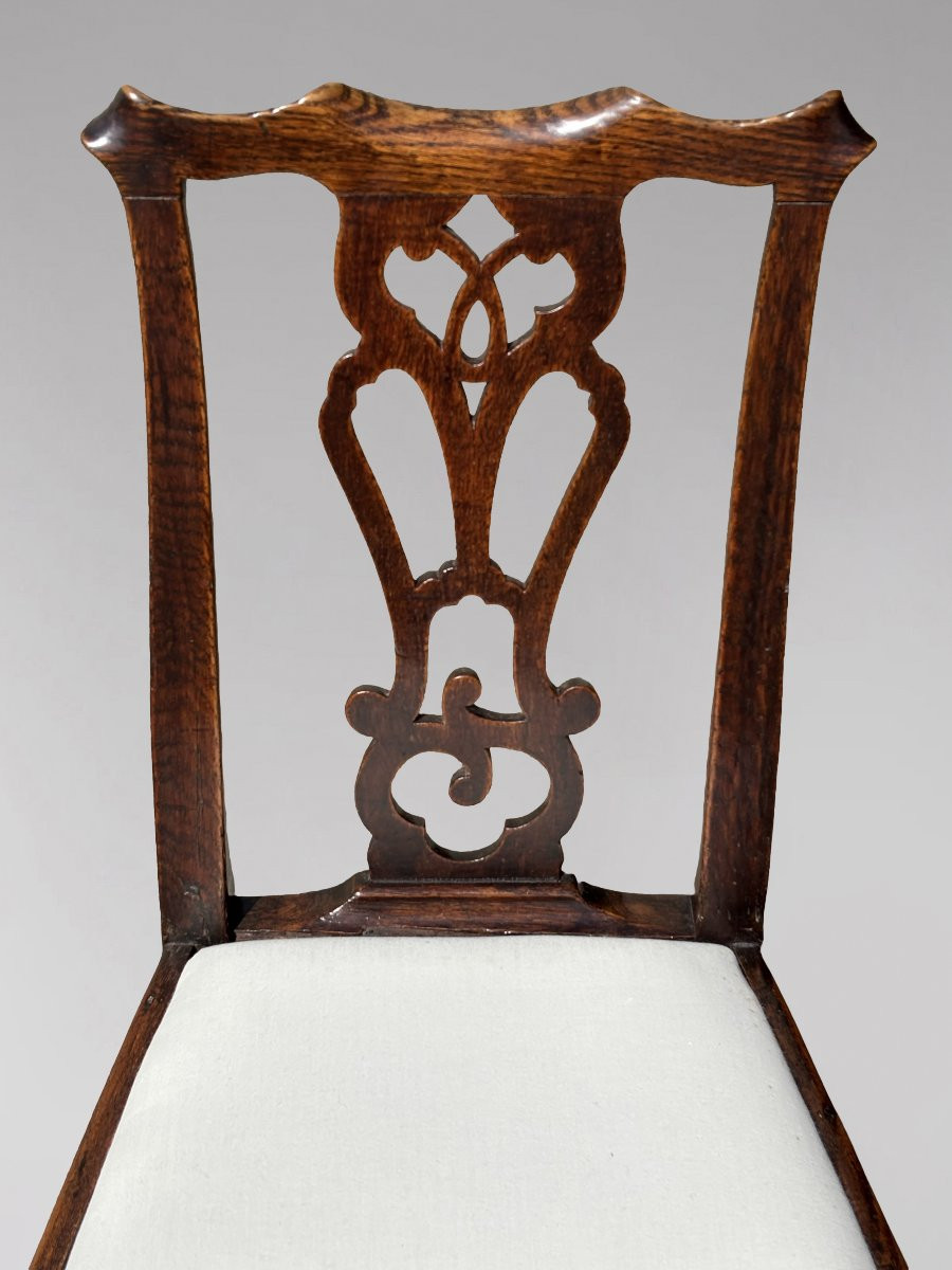 Pair Of 18th Century George III Period Oak Side Chairs-photo-5