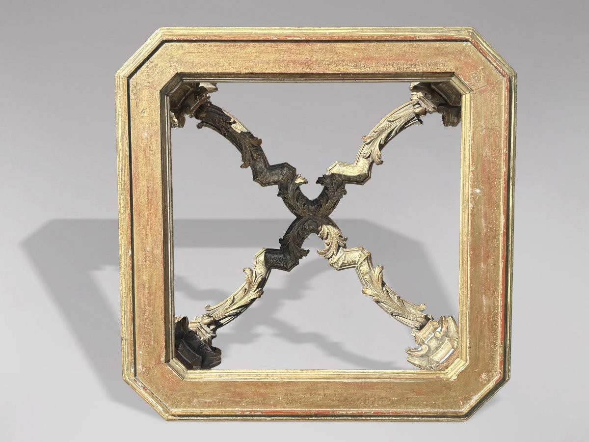 20th Century Italian Baroque Painted Side Table Labelled Harrods-photo-1