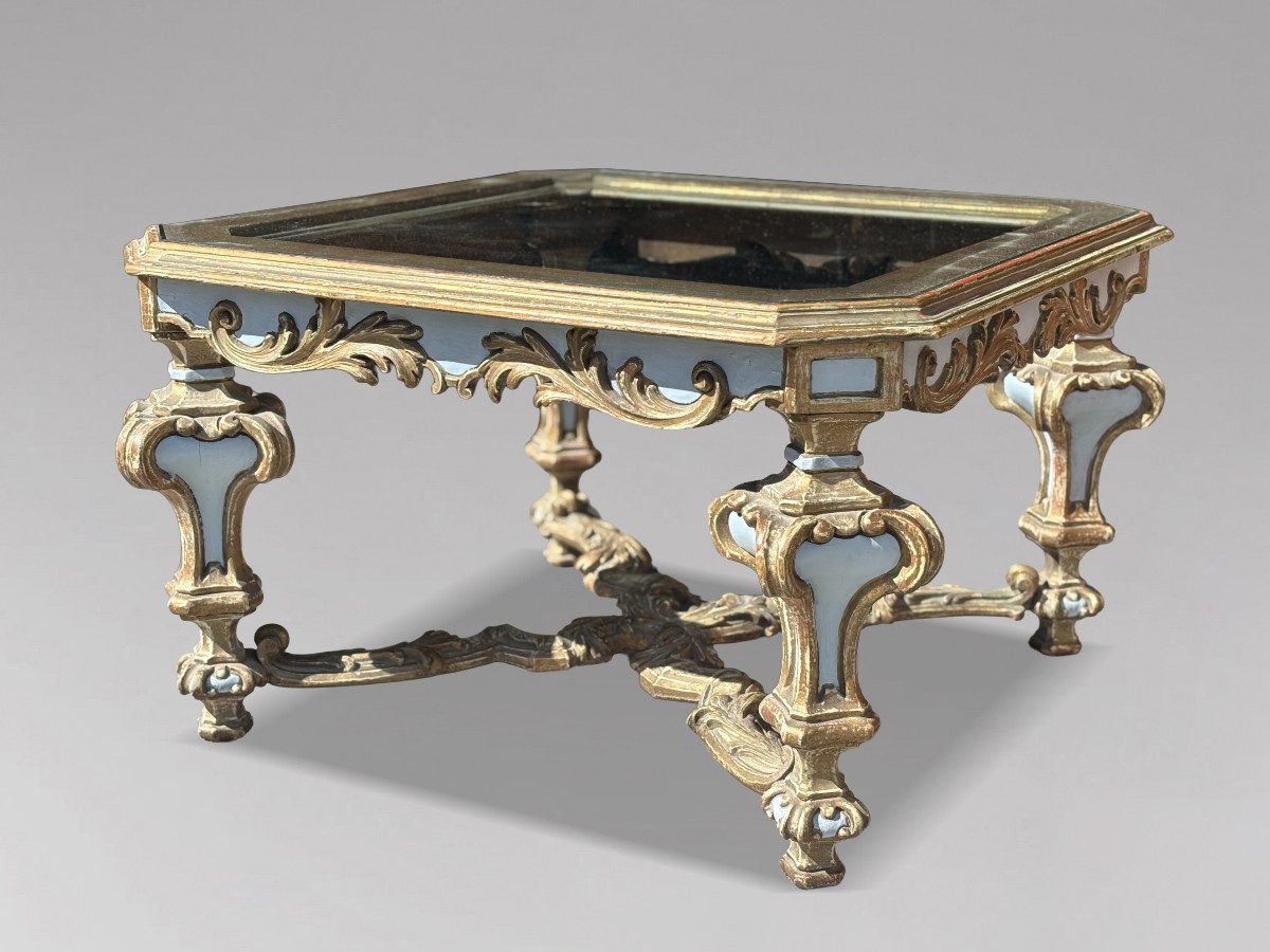 20th Century Italian Baroque Painted Side Table Labelled Harrods